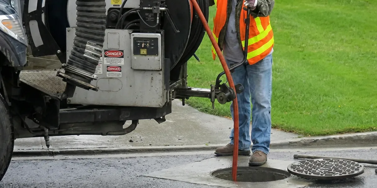 sewage clean up professionals using industrial equipment to remove contaminated wastewater in Tampa, FL
