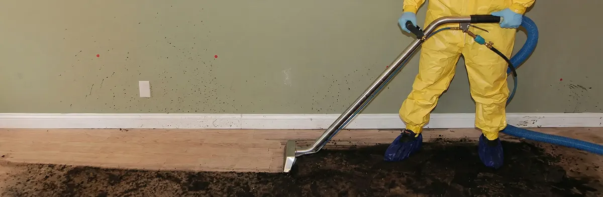 sewage removal service performing deep cleaning and extraction of sewage from an indoor area in Tampa, FL